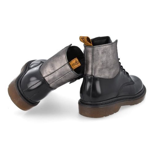 Rondinella veterboot Zwart Meisjes (Zwarte veterbottine - 12326O) - Junior Steps