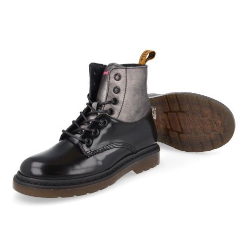 Rondinella veterboot Zwart Meisjes (Zwarte veterbottine - 12326O) - Junior Steps