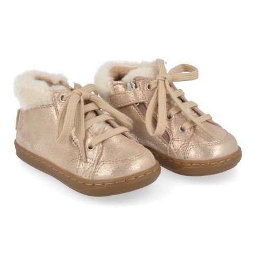 Shoo pom Sneakers Gold Girls (bouba zip hair) - Junior Steps
