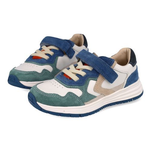 Stones and bones sneakers blauw Jongens (blauwe sneaker met velcrosluiting - 5319 Skier) - Junior Steps