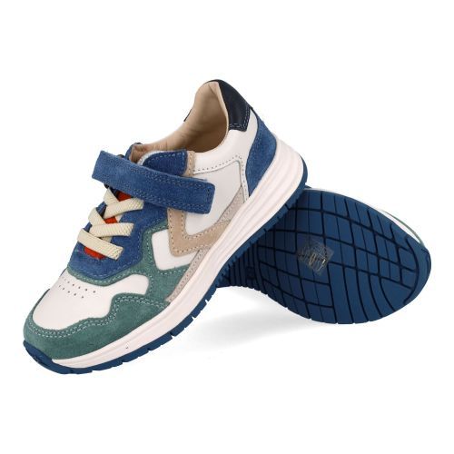 Stones and bones sneakers blauw Jongens (blauwe sneaker met velcrosluiting - 5319 Skier) - Junior Steps