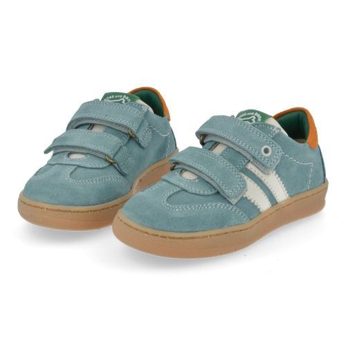 Stones and bones sneakers kaki Jongens (blauwe sneaker met velcrosluiting - lucas 5375) - Junior Steps