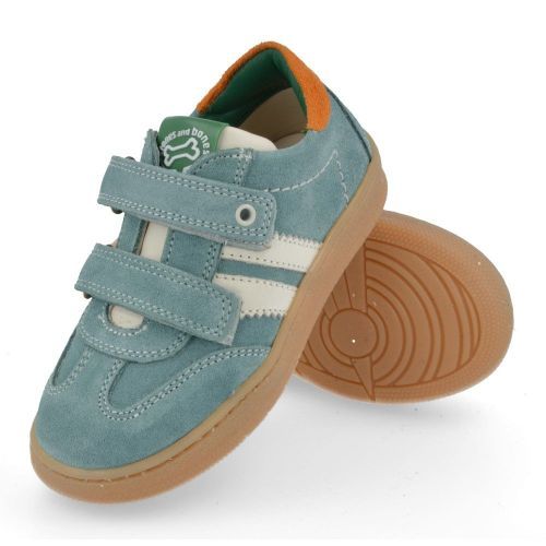 Stones and bones sneakers kaki Jongens (blauwe sneaker met velcrosluiting - lucas 5375) - Junior Steps