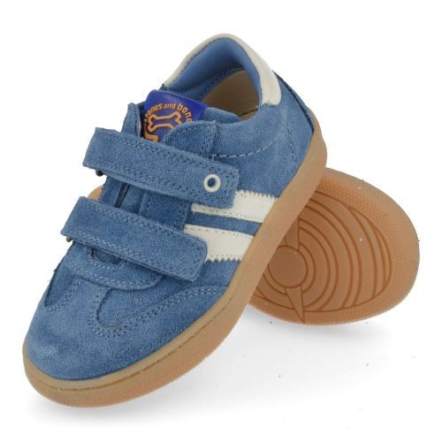 Stones and bones sneakers blauw Jongens (blauwe sneaker met velcrosluiting - lucas 5375) - Junior Steps
