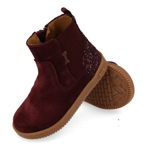 Stones and bones laarzen kort bordeaux Meisjes (boots meisjes bordeaux suéde - pixy 5294) - Junior Steps