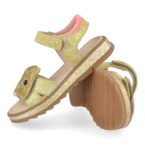 Stones and bones sandalen geel Meisjes ( - cates sandaal met poescates) - Junior Steps