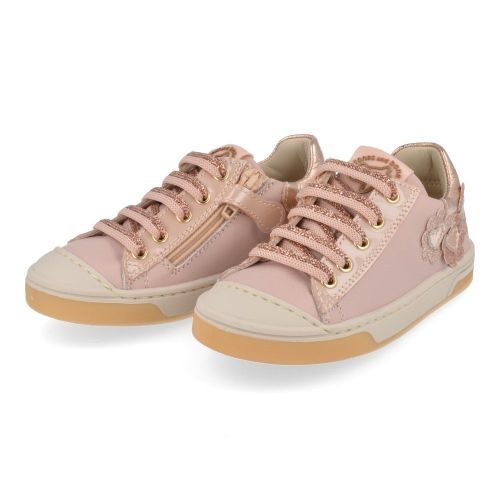 Stones and bones sneakers roze Meisjes ( - dela roze sneaker met rubberen topdela 5197) - Junior Steps