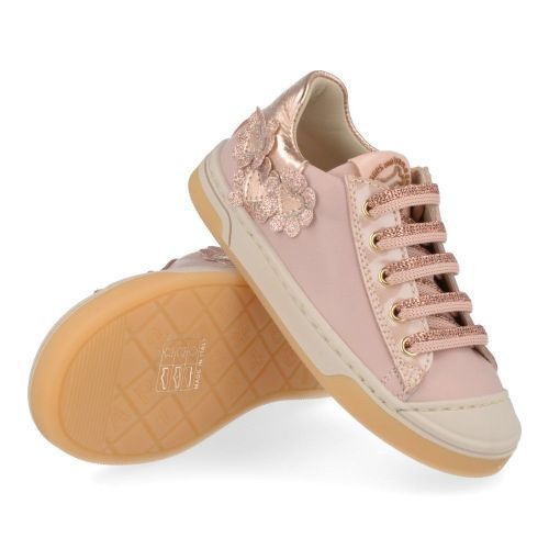 Stones and bones sneakers roze Meisjes ( - dela roze sneaker met rubberen topdela 5197) - Junior Steps