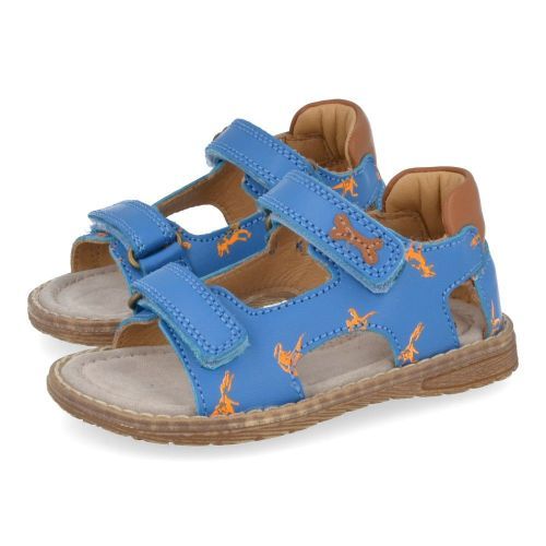 Stones and bones sandalen blauw Jongens ( - dent blauw sandaaltje met dinoprintdent) - Junior Steps