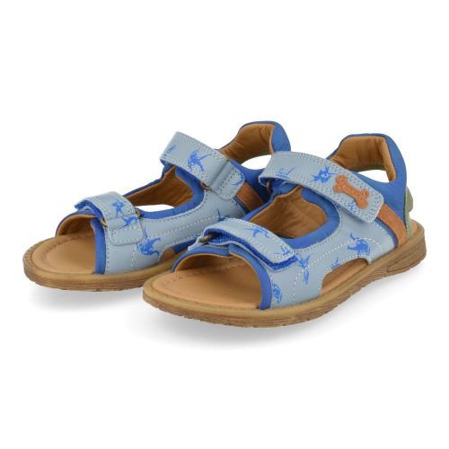Stones and bones sandalen jeans bl Jongens ( - diner blauwe sandaal met dinoprintdiner 4769) - Junior Steps