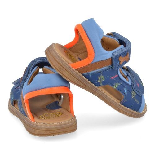 Stones and bones sandalen blauw Jongens ( - diner blauwe sandaaltje met dinoprintdiner) - Junior Steps