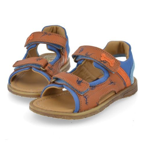 Stones and bones sandalen cognac Jongens (diner cognac sandaal met dinoprint - diner 4769) - Junior Steps