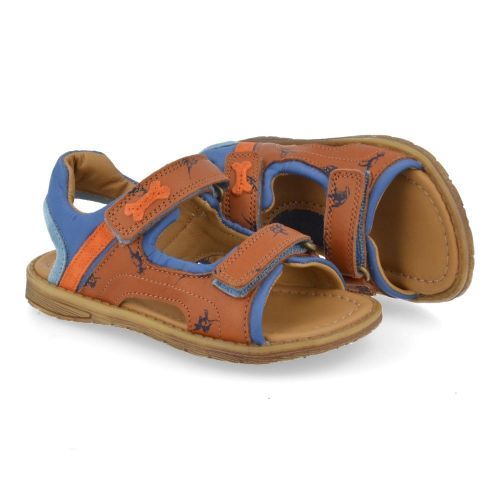 Stones and bones sandalen cognac Jongens (diner cognac sandaal met dinoprint - diner 4769) - Junior Steps