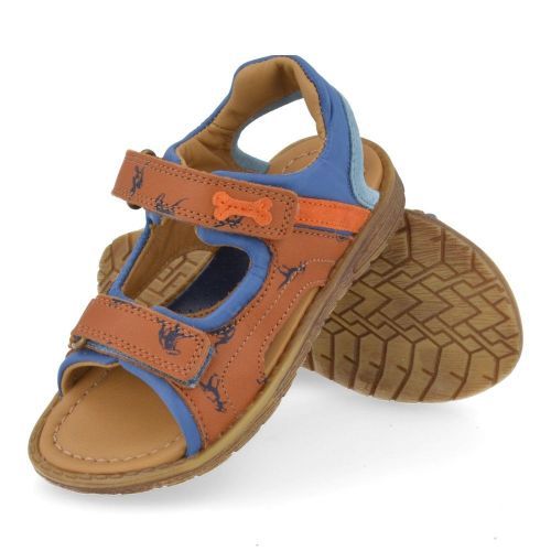 Stones and bones sandalen cognac Jongens (diner cognac sandaal met dinoprint - diner 4769) - Junior Steps