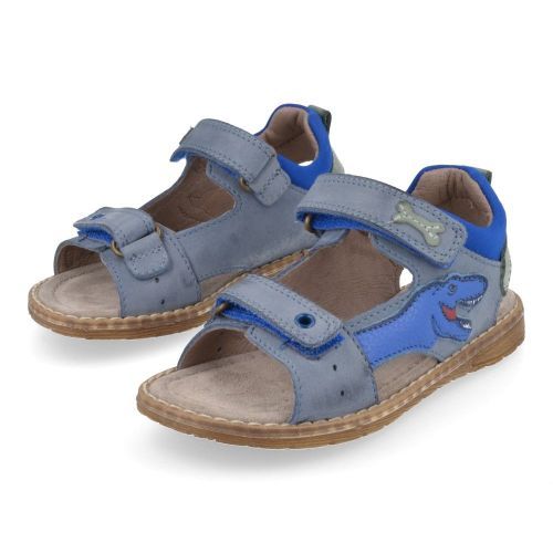 Stones and bones sandalen jeans bl Jongens ( - dinos blauwe sandaal met dinodinos) - Junior Steps