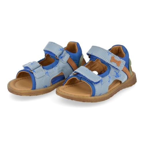 Stones and bones sandalen jeans bl Jongens ( - dito blauw sandaaltje met dinoprintdito 5196) - Junior Steps