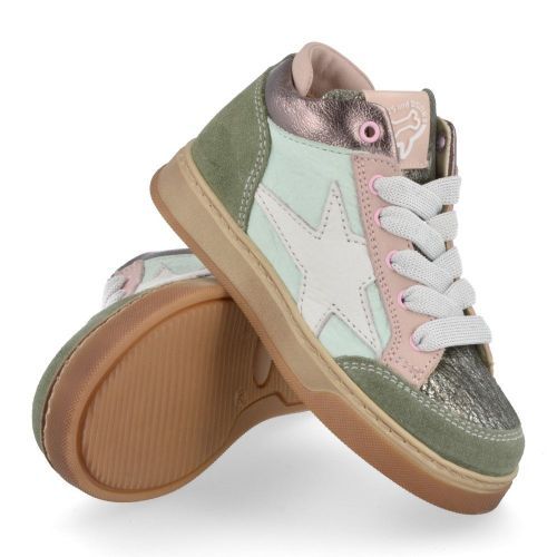 Stones and bones sneakers kaki Meisjes ( - doran kaki roze sneakerdoran) - Junior Steps