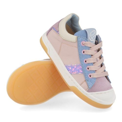 Stones and bones sneakers roze Meisjes ( - Dorey roze sneaker met rubberen top5338 Dorey) - Junior Steps