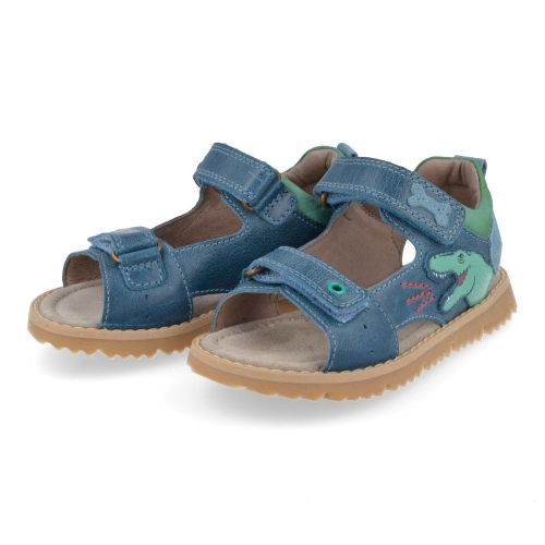 Stones and bones sandalen blauw Jongens ( - lanot blauwe sandaal met dinolanot 5226) - Junior Steps