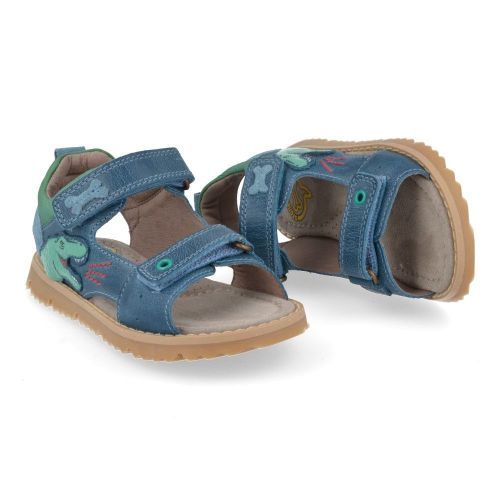 Stones and bones sandalen blauw Jongens ( - lanot blauwe sandaal met dinolanot 5226) - Junior Steps