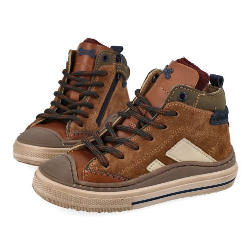 Stones and bones sneakers cognac Jongens (laset cognac sneaker met beschermneus - laset 5258) - Junior Steps