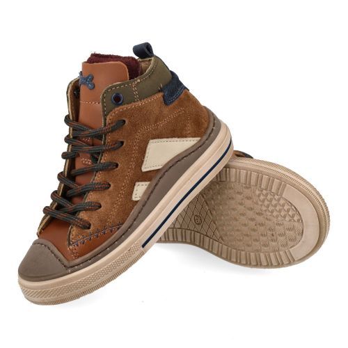 Stones and bones sneakers cognac Jongens (laset cognac sneaker met beschermneus - laset 5258) - Junior Steps