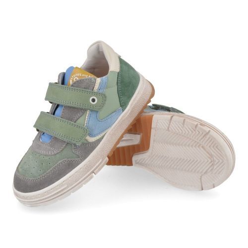 Stones and bones sneakers kaki Jongens ( - party kaki sneaker met velcrosluitingparty 5210) - Junior Steps