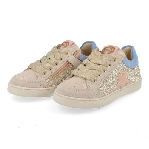 Stones and bones sneakers ecru Meisjes ( - ravid ecru sneaker met glitter4966 Ravid) - Junior Steps