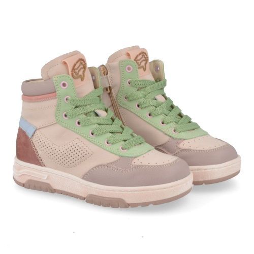 Stones and bones sneakers roze Meisjes ( - ricet roze groen sneakerricet) - Junior Steps