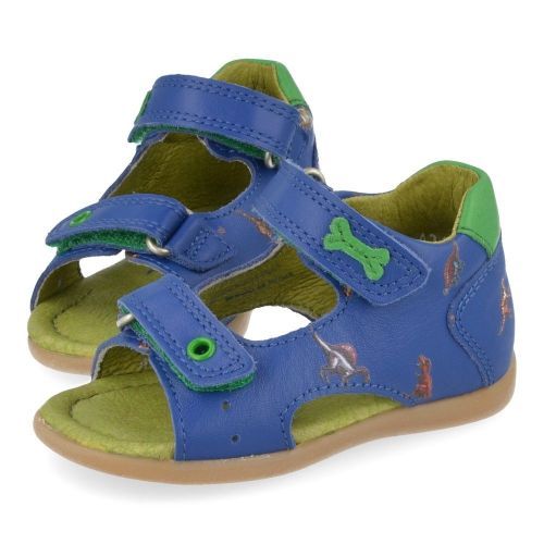 Stones and bones sandalen blauw Jongens ( - sico blauw sandaaltje met dinoprint4314) - Junior Steps