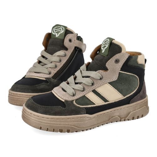 Stones and bones sneakers groen Jongens (Sneaker donker groen suéde - Moldy 5499) - Junior Steps