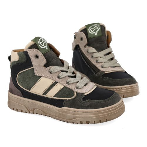 Stones and bones sneakers groen Jongens (Sneaker donker groen suéde - Moldy 5499) - Junior Steps