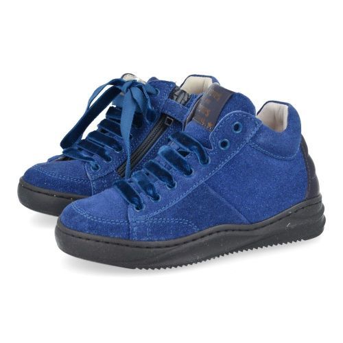 Stones and bones sneakers blauw Meisjes ( - sneaker met glitter suédé4081 Mante) - Junior Steps