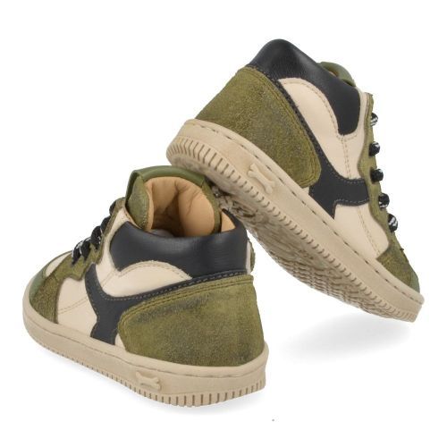 Stones and bones sneakers ecru Jongens (sneakers beige kaki leder - nadi 5405) - Junior Steps