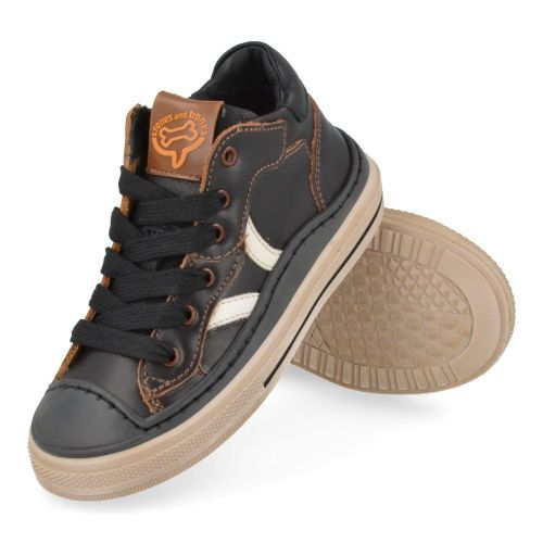 Stones and bones sneakers bruin Jongens (sneakers bruin leder met bescherm top - loxed 5390) - Junior Steps