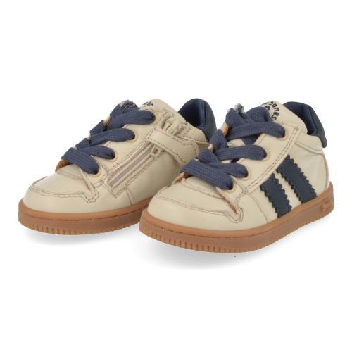 Stones and bones sneakers ecru Jongens (sneakers ecru leder  - naif 5318) - Junior Steps