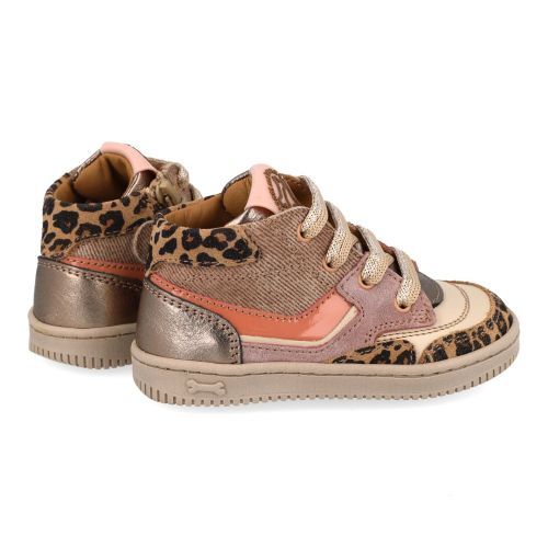Stones and bones sneakers ecru Meisjes (sneakers ecru leopard suède - Neem 5500) - Junior Steps