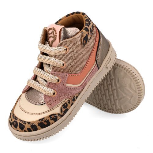 Stones and bones sneakers ecru Meisjes (sneakers ecru leopard suède - Neem 5500) - Junior Steps
