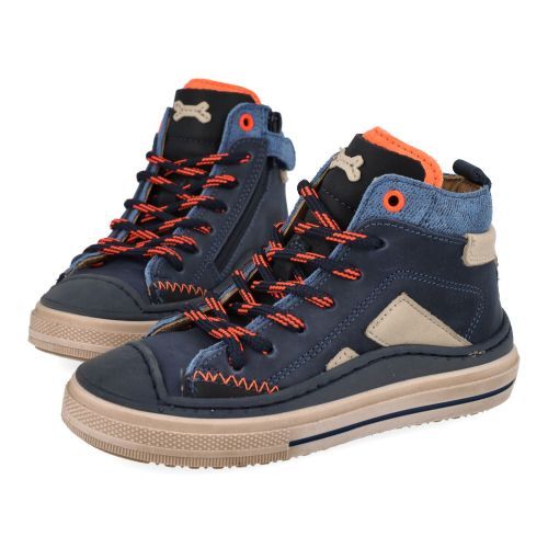 Stones and bones sneakers blauw Jongens (sneakers jongens blauw suède - laset 5258) - Junior Steps