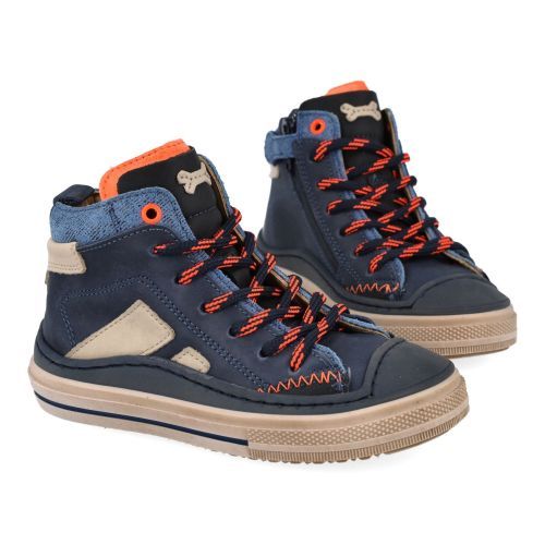 Stones and bones sneakers blauw Jongens (sneakers jongens blauw suède - laset 5258) - Junior Steps