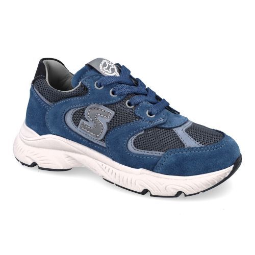 Stones and bones sneakers blauw Jongens (sneakers jongens blauw suède - Pepin 5517) - Junior Steps