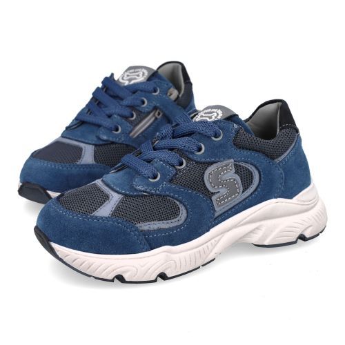 Stones and bones sneakers blauw Jongens (sneakers jongens blauw suède - Pepin 5517) - Junior Steps