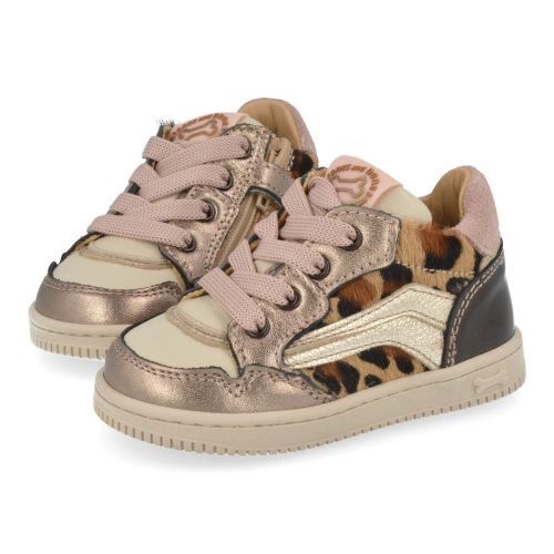 Stones and bones sneakers ecru Meisjes (sneakers meisjes ecru met leopard - need 5331) - Junior Steps