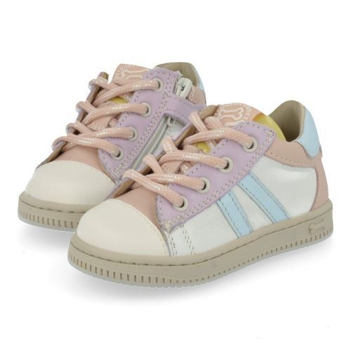 Stones and bones sneakers ecru Meisjes (sneakers meisjes ecru roze - naty 5321) - Junior Steps