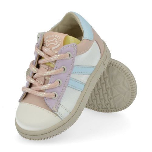 Stones and bones sneakers ecru Meisjes (sneakers meisjes ecru roze - naty 5321) - Junior Steps