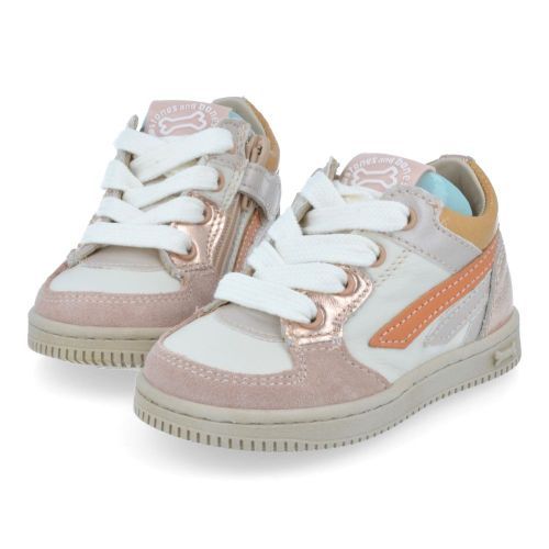 Stones and bones sneakers ecru Meisjes (sneakers meisjes ecru rozé - nomi 4989) - Junior Steps