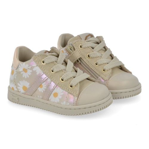 Stones and bones sneakers GOUD Meisjes (sneakers meisjes goud met bloemen - nepo 4786) - Junior Steps