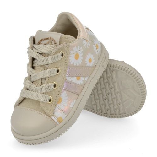 Stones and bones sneakers GOUD Meisjes (sneakers meisjes goud met bloemen - nepo 4786) - Junior Steps