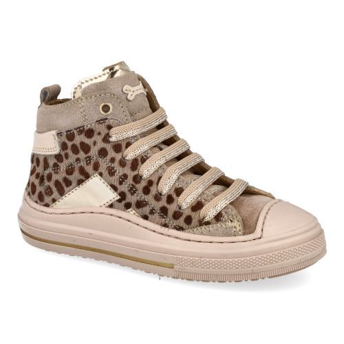 Stones and bones sneakers beige Meisjes (sneakers meisjes in pony beige en goud - Laset 5258) - Junior Steps