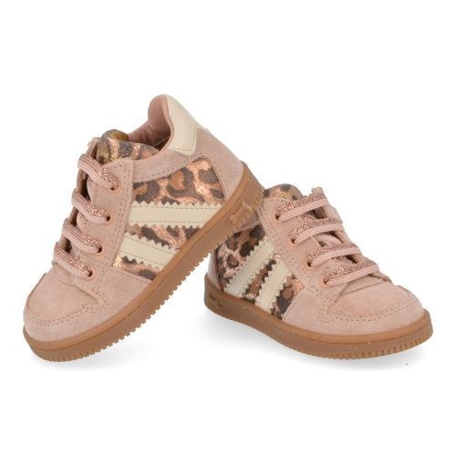 Stones and bones sneakers roze Meisjes (sneakers meisjes roze leopard - naif 5318) - Junior Steps